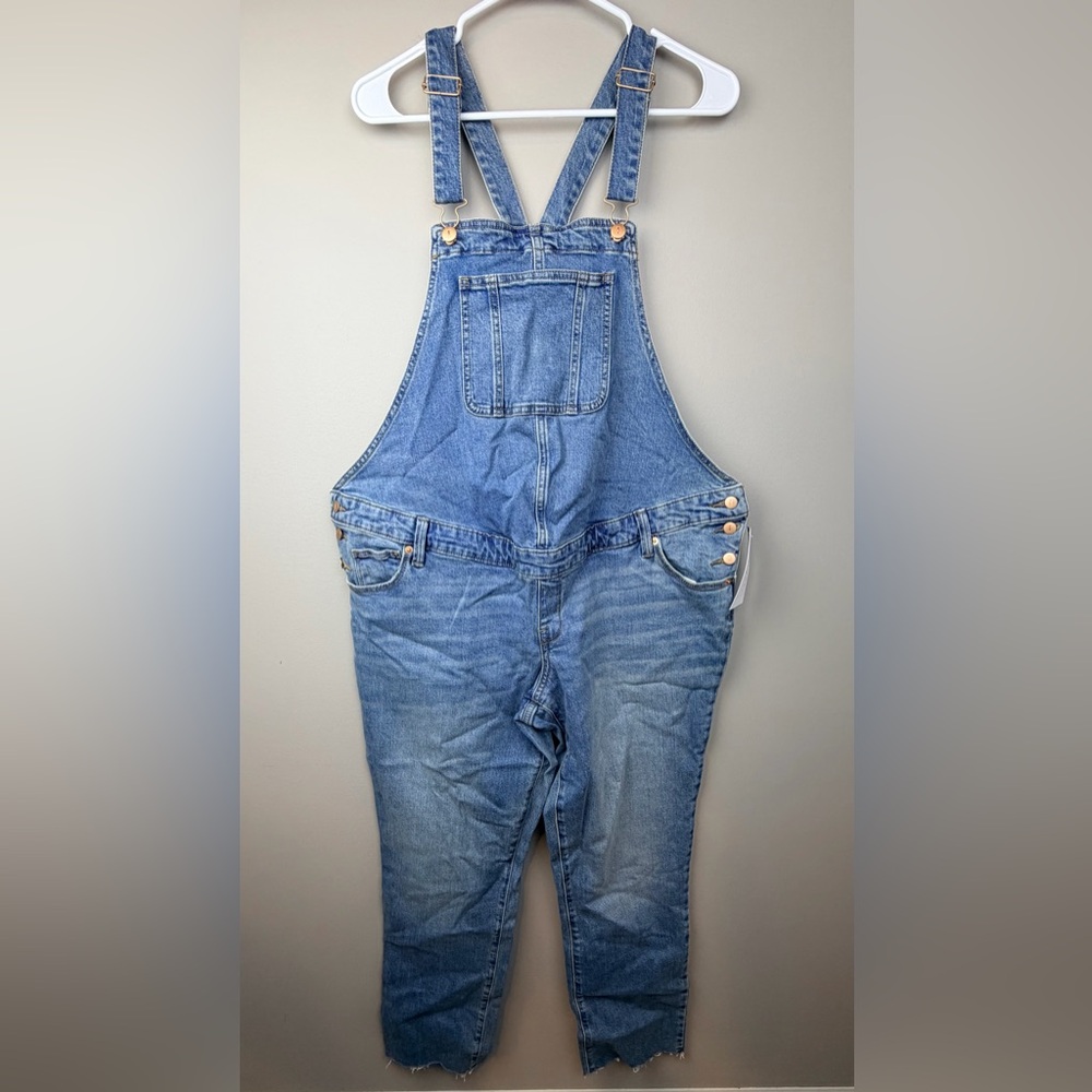 Isabel Maternity by Ingrid & Isabel Light Blue Denim Overalls